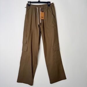 NWT OAS Army Cargo Linen Pants Size S #0061